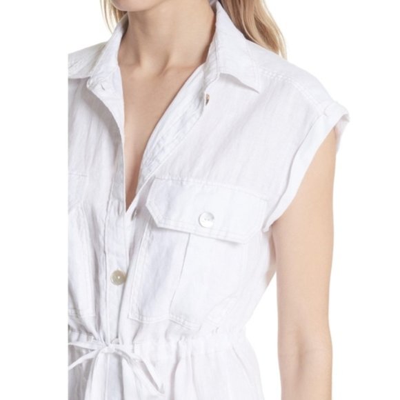 Linen Dress Free People Meet Me Halfway Linen Shirt Dress - Picture 3 of 16